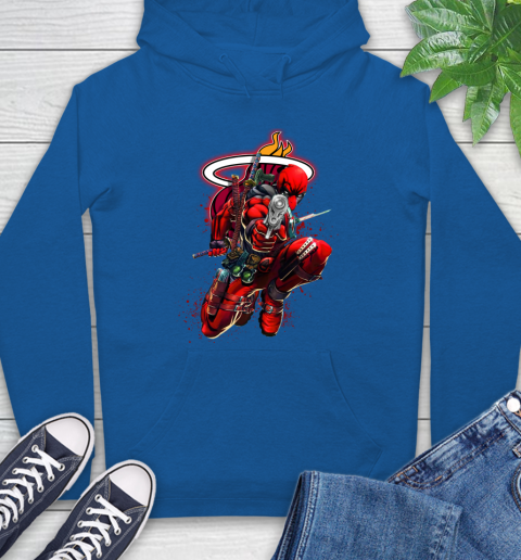 NBA Deadpool Marvel Comics Sports Basketball Miami Heat Hoodie 9