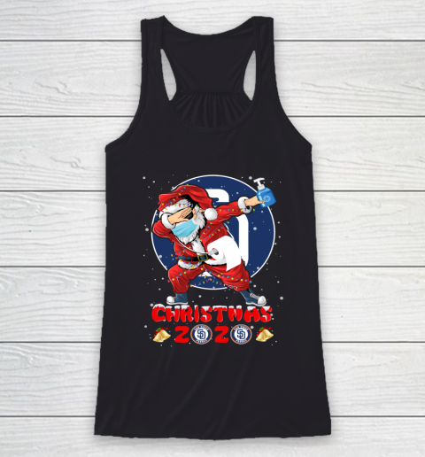 San Diego Padres Funny Santa Claus Dabbing Christmas 2020 MLB Racerback Tank