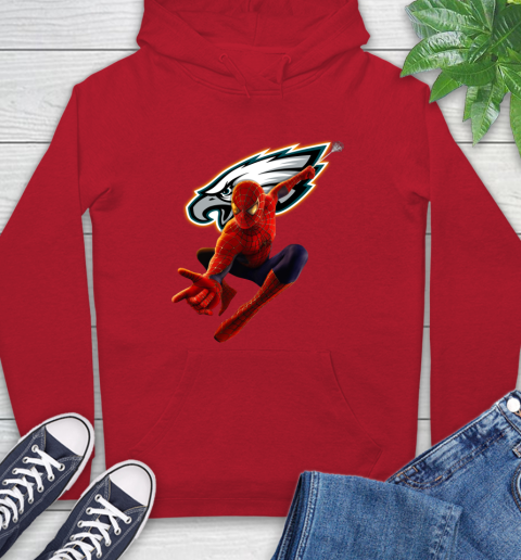 NFL Spider Man Avengers Endgame Football Philadelphia Eagles Hoodie 10
