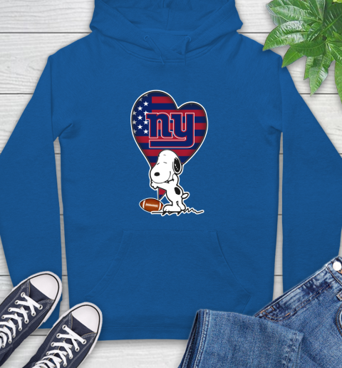 New York Giants NFL Football The Peanuts Movie Adorable Snoopy Hoodie 9