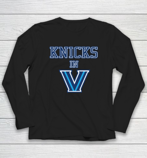 New York Knicks In V Villanova Wildcats Long Sleeve T-Shirt