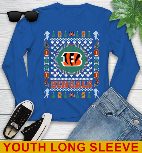 Cincinnati Bengals Merry Christmas NFL Football Loyal Fan Youth Long Sleeve 10