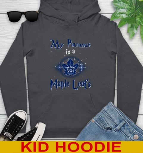 NHL Hockey Harry Potter My Patronus Is A Toronto Maple Leafs Youth Hoodie 9