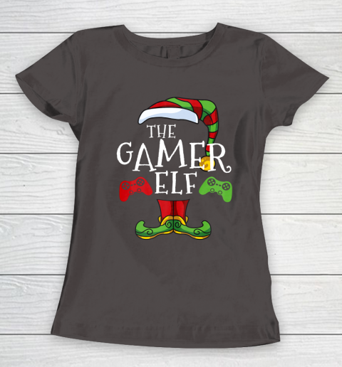 Gamer Elf Family Matching Christmas Funny Gaming Pajama Women's T-Shirt 7