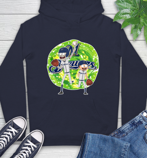 MLB Milwaukee Brewers Rick And Morty Baseball Sports Hoodie 4