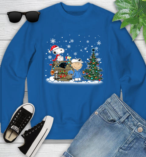 NFL Carolina Panthers Snoopy Charlie Brown Christmas Football Super Bowl Sports Youth Sweatshirt 7