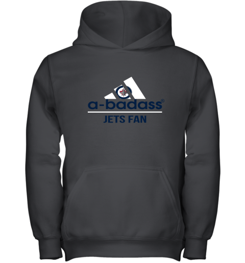 NHL A Badass Winnipeg Jets Fan Adidas Hockey Sports Youth Hoodie