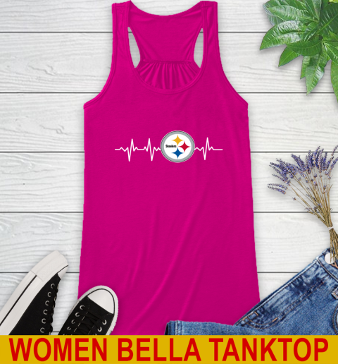 Pittsburgh Steelers NFL Football Heart Beat Shirt Racerback Tank 6