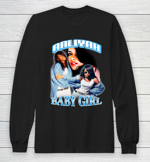 Aaliyah T Shirt Baby Girl Long Sleeve T-Shirt