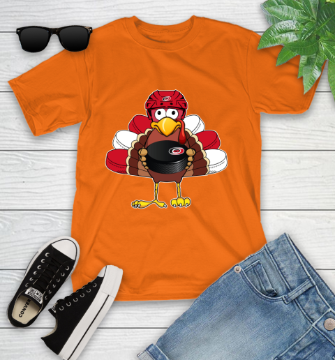 Carolina Hurricanes Turkey Thanksgiving Day Youth T-Shirt 7