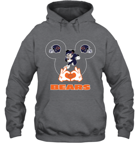 vpxj i love the bears mickey mouse chicago bears hoodie 23 front dark heather