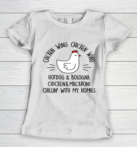 Viral Chicken Wing Chicken Wing Hot Dog Bologna Song Lyric Women's T-Shirt