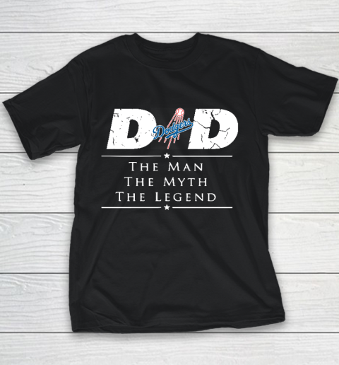 Los Angeles Dodgers MLB Baseball Dad The Man The Myth The Legend Youth T-Shirt