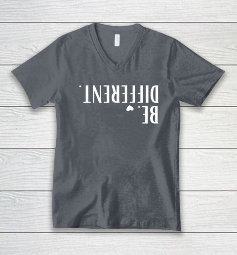 Funny Upside Down Be Different V-Neck T-Shirt 3