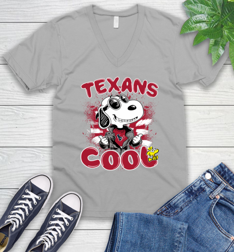 NFL Football Houston Texans Cool Snoopy Shirt V-Neck T-Shirt 3