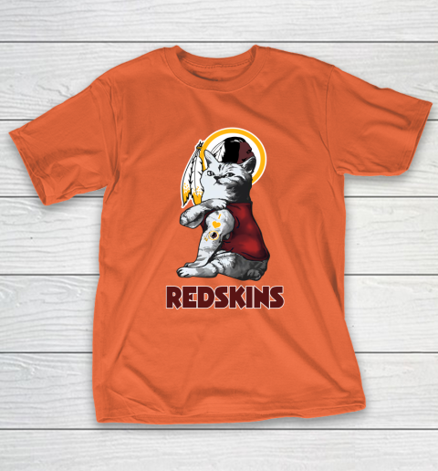 NFL Football My Cat Loves Washington Redskins T-Shirt 4