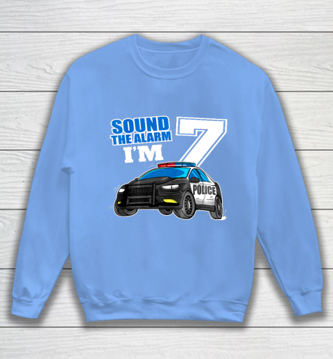 Kids Police Car 7th Birthday Shirt Boy 7 Cop Policeman Officer 7 Year Old Sweatshirt 8