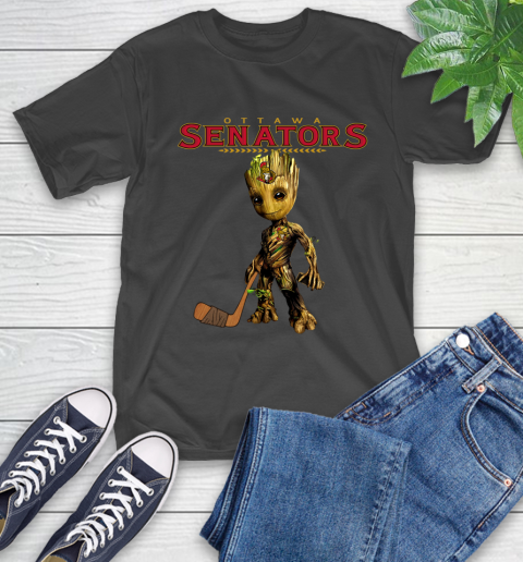 Ottawa Senators NHL Hockey Groot Marvel Guardians Of The Galaxy T-Shirt 2