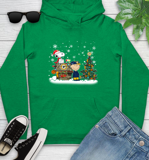 Indiana Pacers NBA Basketball Christmas The Peanuts Movie Snoopy Championship Youth Hoodie 9