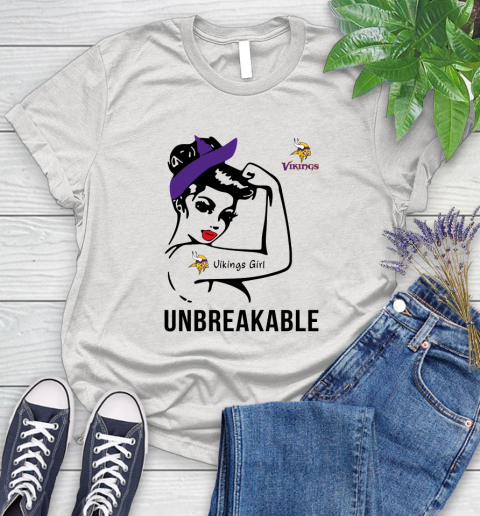 NFL Minnesota Vikings Girl Unbreakable Football Sports Women's T-Shirt