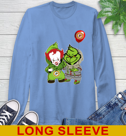 Indiana Pacers Baby Pennywise Grinch Christmas NBA Basketball Long Sleeve T-Shirt 11