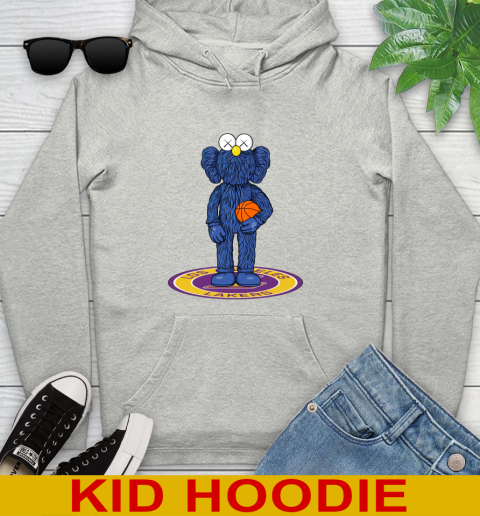 NBA Basketball Los Angeles Lakers Kaws Bff Blue Figure Shirt Youth Hoodie