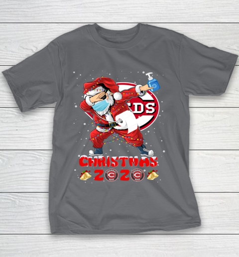 Cincinnati Reds Funny Santa Claus Dabbing Christmas 2020 MLB Youth T-Shirt 5