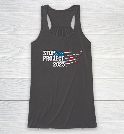 Stop Project 2025 Anti Trump Racerback Tank 6