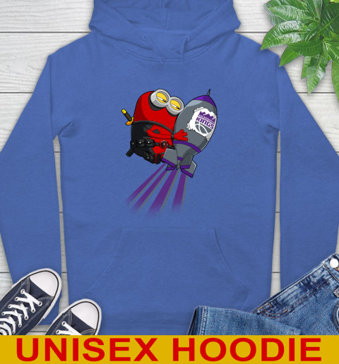 NBA Basketball Sacramento Kings Deadpool Minion Marvel Shirt Hoodie - Image 10