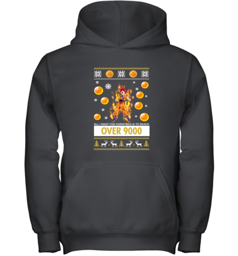All I Want For Christmas Is To Reach Over 9000 Sweater Youth Hoodie