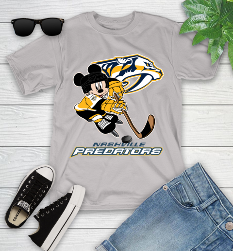 NHL Nashville Predators Mickey Mouse Disney Hockey T Shirt Youth T-Shirt 12