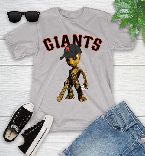 MLB San Francisco Giants Groot Guardians Of The Galaxy Baseball Youth T-Shirt 12