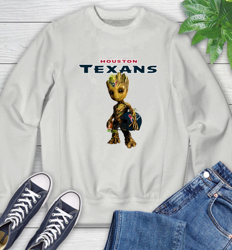 Houston Texans NFL Football Groot Marvel Guardians Of The Galaxy Sweatshirt 5