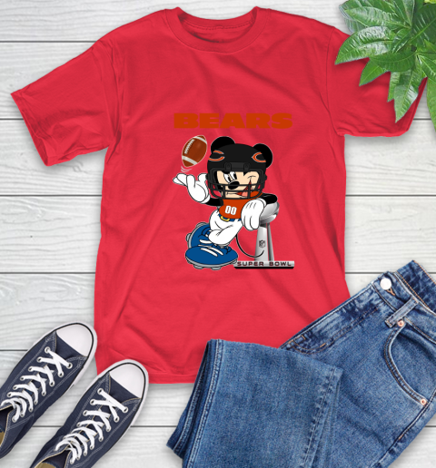 NFL Chicago Bears Mickey Mouse Disney Super Bowl Football T Shirt T-Shirt 10