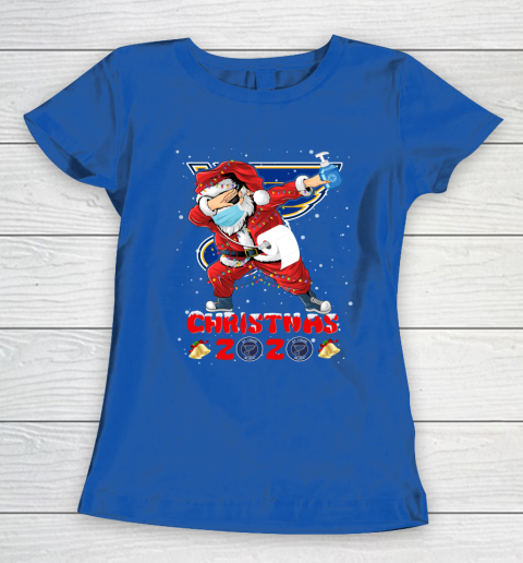 St.Louis Blues Funny Santa Claus Dabbing Christmas 2020 NHL Women's T-Shirt 8