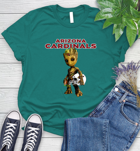 Arizona Cardinals NFL Football Groot Marvel Guardians Of The Galaxy Women's T-Shirt 12