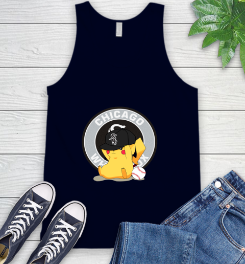 MLB Pikachu Baseball Sports Chicago White Sox Tank Top 3