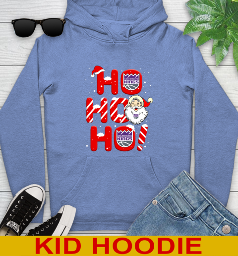 Sacramento Kings NBA Basketball Ho Ho Ho Santa Claus Merry Christmas Shirt Youth Hoodie 12
