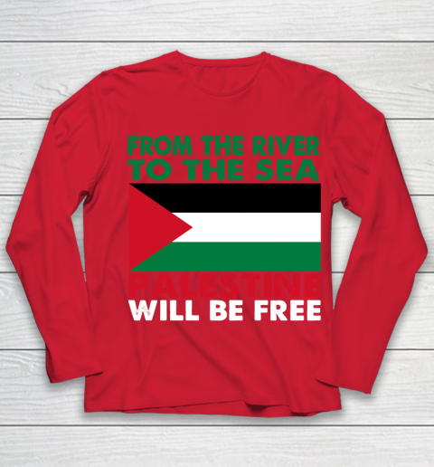 From The River To The Sea Palestine Will Be Free Youth Long Sleeve 8