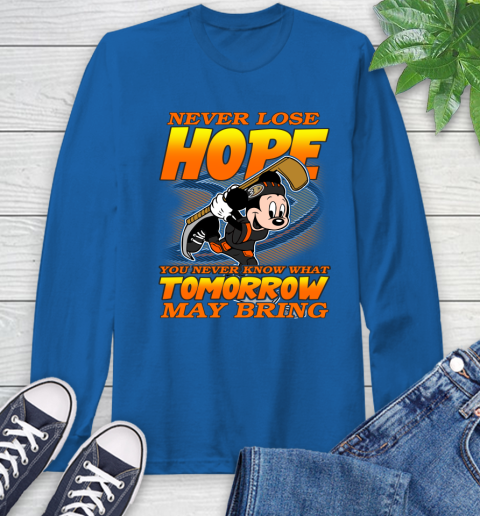 Anaheim Ducks NHL Hockey ootball Mickey Disney Never Lose Hope Long Sleeve T-Shirt 10