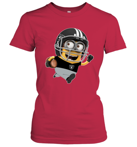 NFL Oakland Raiders Minions Disney Football Sports zTPZJlU6tMm ladies t shirt 20 95 151514 front red