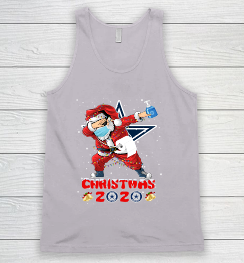 Dallas Cowboys Funny Santa Claus Dabbing Christmas 2020 NFL Tank Top 3