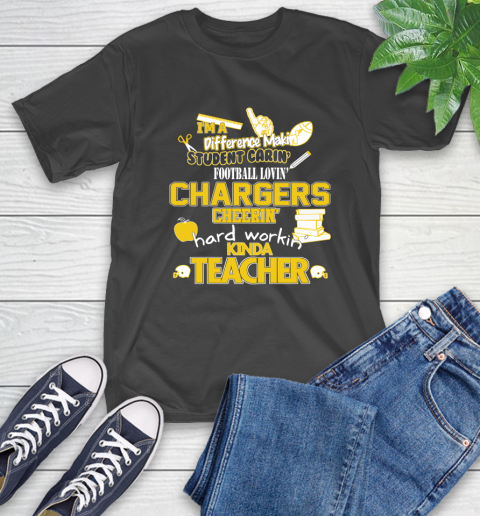 Los Angeles Chargers NFL I'm A Difference Making Student Caring Football Loving Kinda Teacher T-Shirt