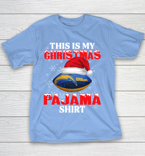 Los Angeles Chargers This Is My Christmas Pajama Shirt NFL Youth T-Shirt 8