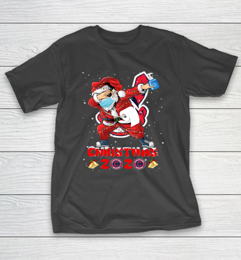 Cleveland Indians Funny Santa Claus Dabbing Christmas 2020 MLB T-Shirt