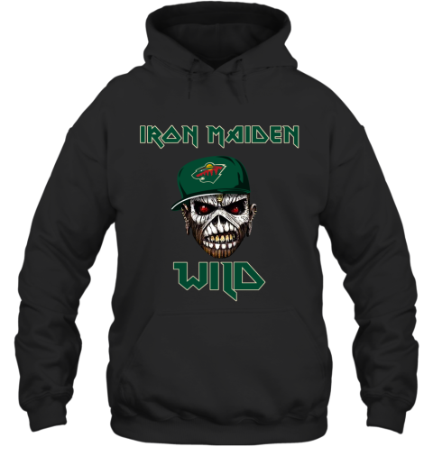 NHL Minnesota Wild Iron Maiden Rock Band Music Hockey Sports 5NsAZMwQ2G4 hoodie 23 95 151514 front black