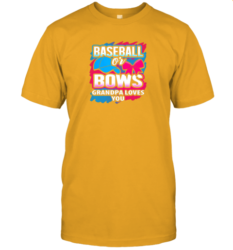 qw20 baseball or bows grandmpa loves you gender reveal pink blue jersey t shirt 60 front gold