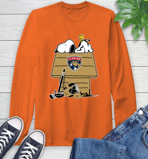 Florida Panthers NHL Hockey Snoopy Woodstock The Peanuts Movie Long Sleeve T-Shirt 5