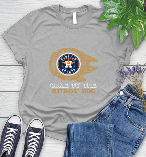 MLB Come To The Houston Astros Side Star Wars Baseball Sports Women's T-Shirt 5