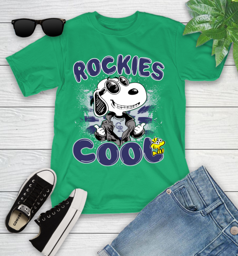 MLB Baseball Colorado Rockies Cool Snoopy Shirt Youth T-Shirt 7
